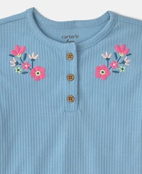 Carter's Baby Girls' Floral Bodysuit and Pant, 2-Piece Set