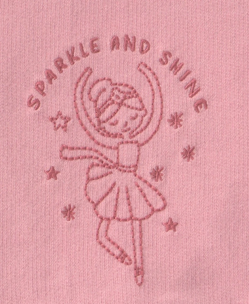 Carter's Baby Girls' Ballet French Terry Layering Long-Sleeve Sweatshirt, Bodysuit and Pant, 3-Piece Set