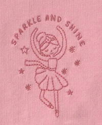 Carter's Baby Girls' Ballet French Terry Layering Long-Sleeve Sweatshirt, Bodysuit and Pant, 3-Piece Set
