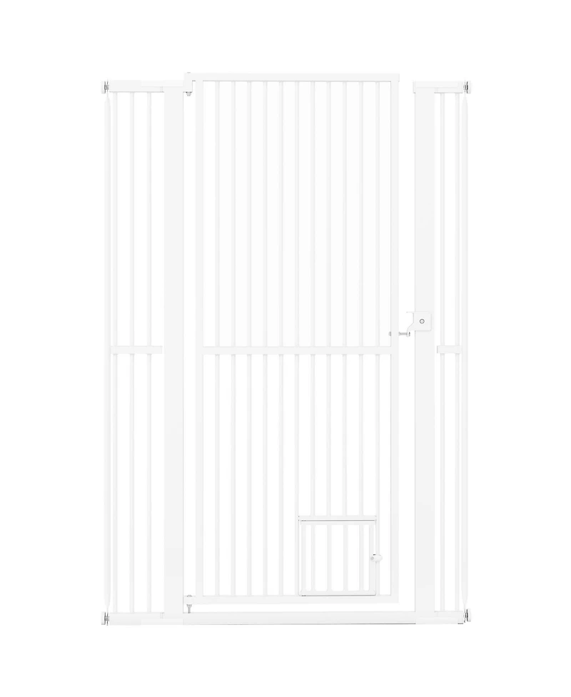 Cozito 59 in Extra Tall Pet Gate Heavy-Duty Metal Cat Gate with Wide Opening