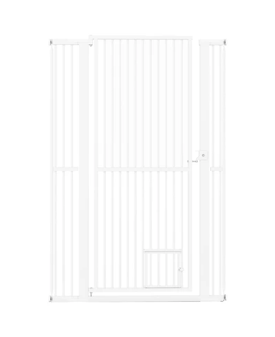 Cozito 59 in Extra Tall Pet Gate Heavy-Duty Metal Cat Gate with Wide Opening