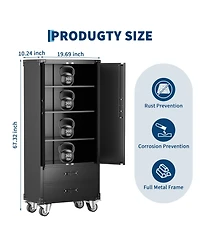 gaomon 67 Inch Metal Storage Tool Organizer, Lockable Heavy Duty Steel Cabinet with Wheel for Garage, Home, Office, Workshop