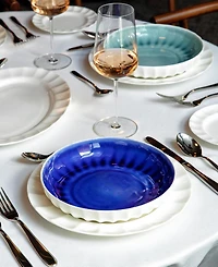 Fortessa Blyss Bone China Low Dinner Bowls, Set of 4