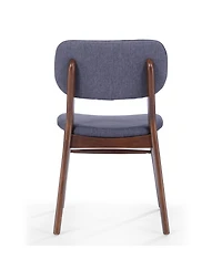 Rainsken Modern Dining Chairs Set of 2, Rubberwood Frame Upholstered Chair, for Living Room