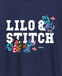 Hybrid Apparel Plus Lilo Stitch Collegiate Graphic T-Shirt