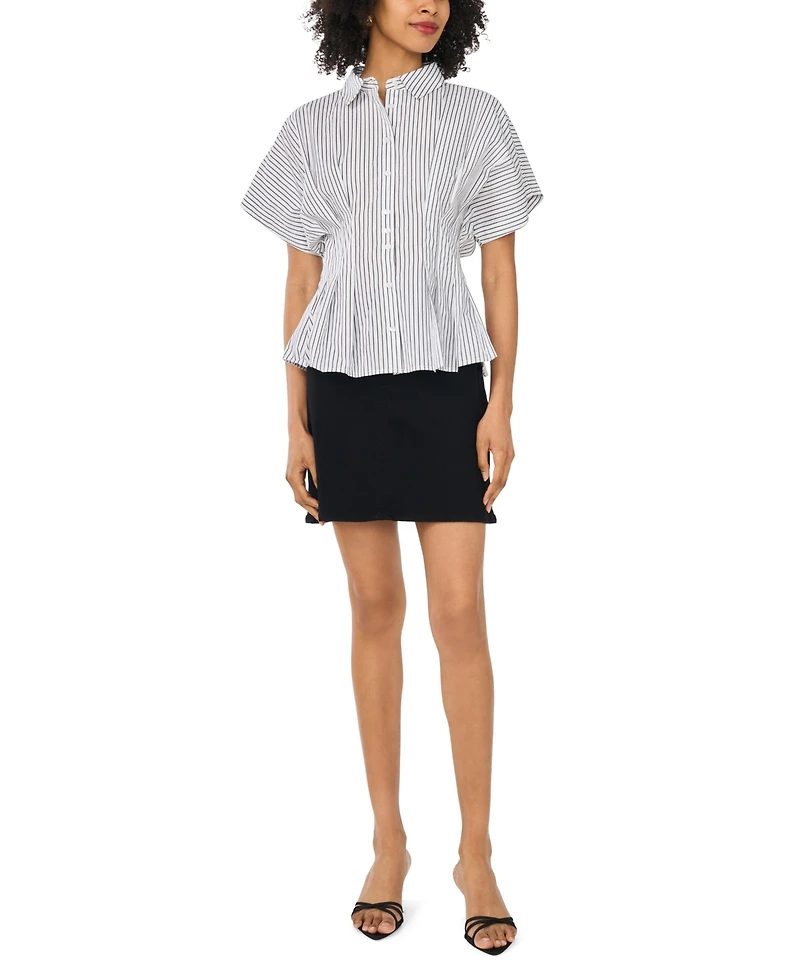 Vince Camuto Women's Pleat Waist Dolman-Sleeve Blouse