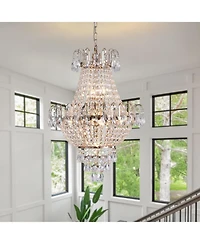 Midola Gold Crystal Chandeliers,Large Contemporary Luxury Ceiling Lighting for Living Room Dining Room Bedroom Hallway