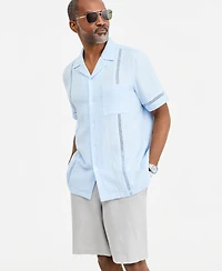 Club Room Men's Gauze Camp Collar Short-Sleeve Shirt, Macy's Exclusive