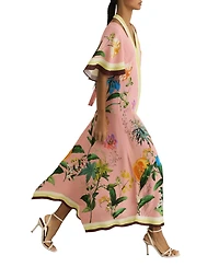 Reiss Women's Floral-Print Cut-Out Midi Dress