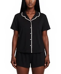 Flora by Nikrooz Women's Anneliese Stitch Top and Shorts, 2-Piece Set