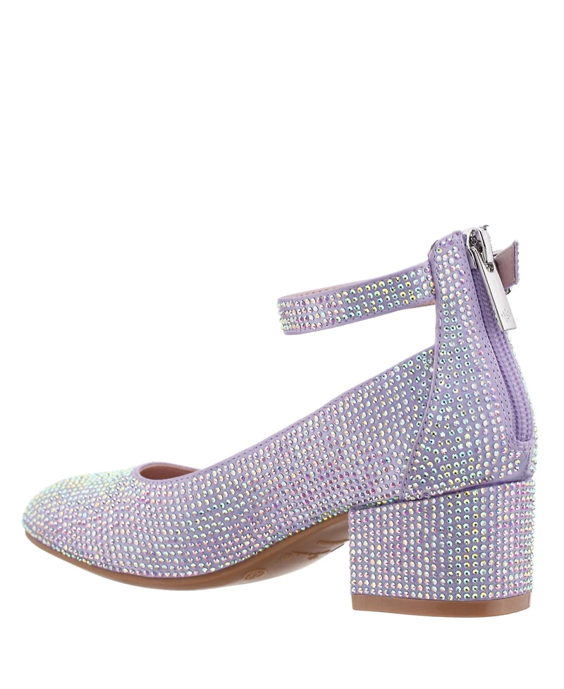 Nina Girls LENNIE2 Light Rhinestone Dress Shoes