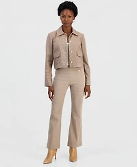 I.n.c. International Concepts Petite Plaid Cropped Work Jacket, Macy's Exclusive