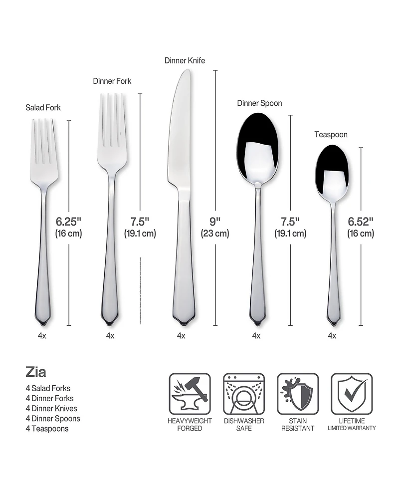 Towle Living Forged Zia 20-Pc. Flatware Set, Service for 4