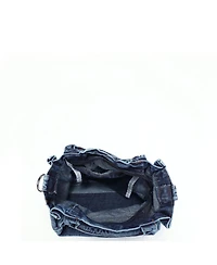 Susu Women's Rework Tote Bag Crossbody Shoulder Washed Blue Mini Satchel Top Handle Everyday Casual Handbag