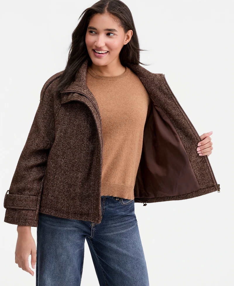 CoffeeShop Women's Short-Raglan-Sleeve Coat