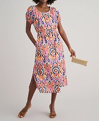 UNTUCKit Women's Cotton Marguerite Midi Dress