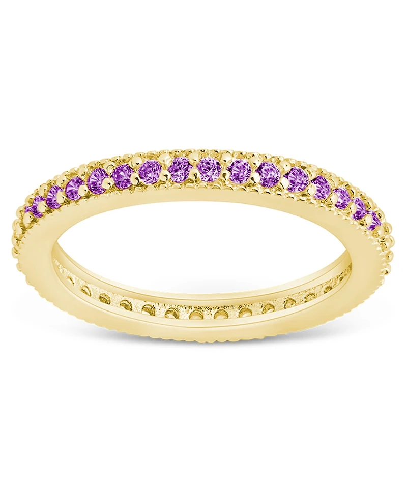 Sterling Forever 2.5mm Thin Cubic Zirconia Band Ring