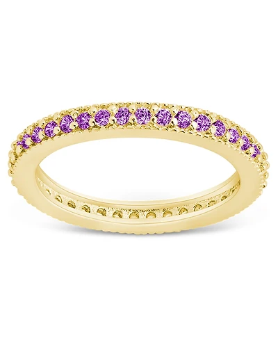 Sterling Forever 2.5mm Thin Cubic Zirconia Band Ring
