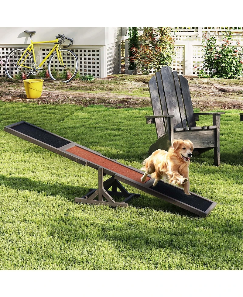 Cozito Wooden Dog Agility Seesaw Outdoor Obstacle Course Toy