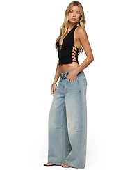 Edikted Women's Aneera Cutout Plunging Halter Top