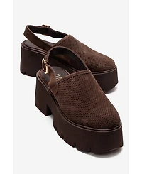 Forever & Always Shoes Women's Caldris Leather Platform Sandal
