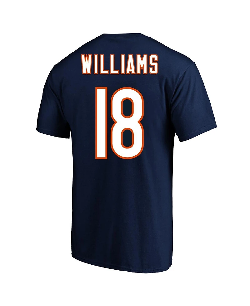 Fanatics Men's Caleb Williams Navy Chicago Bears Big Tall Player Name Number T-Shirt