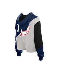 New Era Women's York Yankees Color Block Cropped Boxy Hoodie