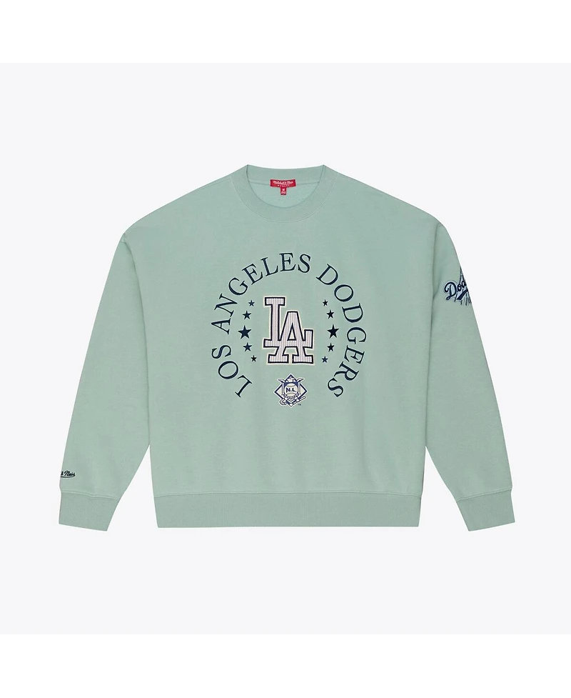 Mitchell Ness Women's Green Los Angeles Dodgers Yacht Rock Sweatshirt