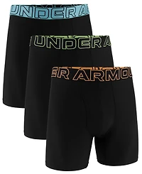 Under Armour Men's Performance Tech Solid 6" Boxer Briefs, 3-Pack