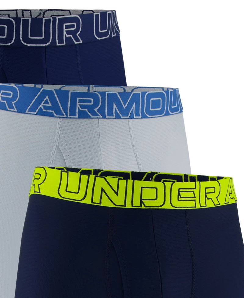 Under Armour Men's Performance Tech Mesh Solid 6" Boxer Briefs, 3-Pack