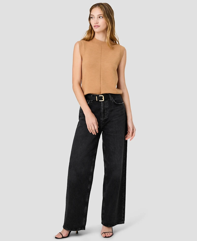 French Connection Women's Babysoft Vertical Tick Sleeveless Knit Top