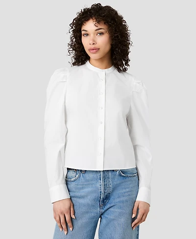 French Connection Women's Cambria Crewneck Button-Front Top