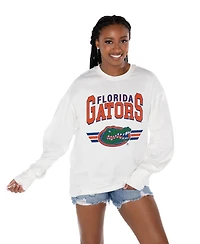 Gameday Couture Women's White Florida Gators Oversized Swift Strike Long Sleeve T-Shirt