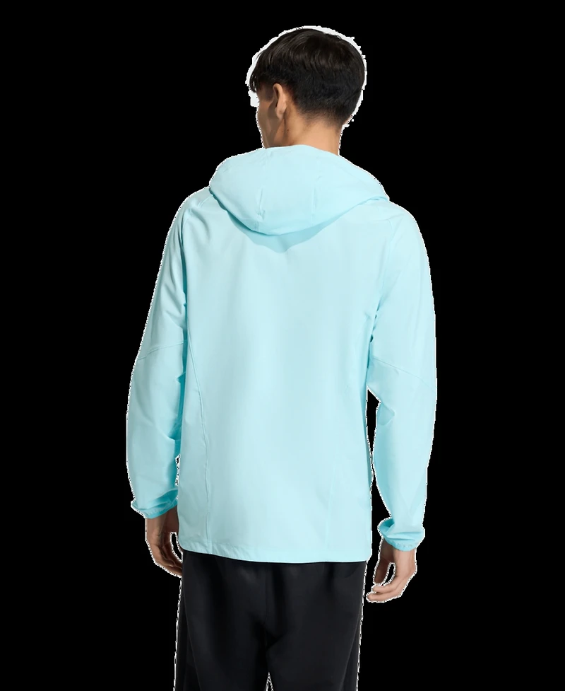 Adidas Men's Light Blue Chicago Fire Tiro Travel Full-Zip Hooded Windbreaker Jacket