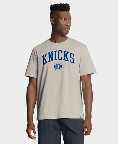 Fanatics Men's Cream New York Knicks Crossover Collection Pull Up Jumper Shot Premium T-Shirt