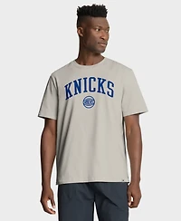 Fanatics Men's Cream New York Knicks Crossover Collection Pull Up Jumper Shot Premium T-Shirt