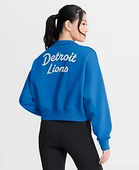 Nike Women's Blue Detroit Lions Phoenix Fleece Quarter-Zip Sweatshirt