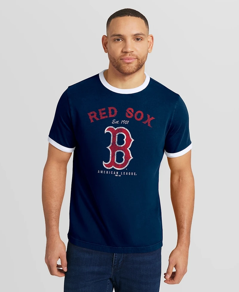 Darius Rucker Collection by Fanatics Men's Navy Boston Red Sox Washed Ringer T-Shirt