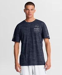 Nike Men's Navy New England Patriots Sideline Double Covered Dri-fit Velocity T-Shirt