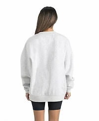 Gameday Couture Women's Gray Nebraska Huskers Premium Fleece Drop Shoulder Oversized Pullover Sweatshirt