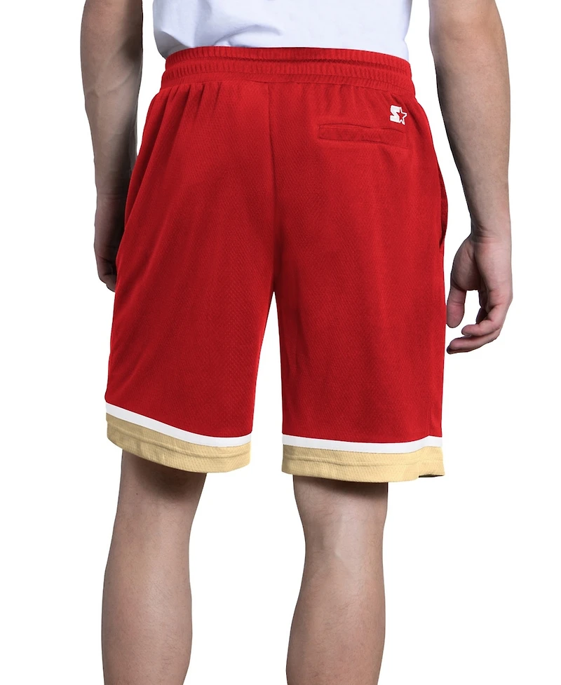 Starter Men's Scarlet San Francisco 49ers Power Play Mesh Shorts