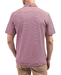 Cutter & Buck Men's Garnet South Carolina Gamecocks Virtue Eco Pique Stripe DryTec Polo Shirt