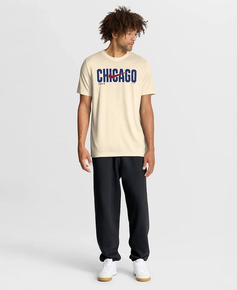 Nike Men's Cream Chicago Cubs Swoosh Legend Dri-fit T-Shirt