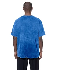 New Era Men's Blue Oklahoma City Thunder Oversized Throwback Collection Mineral Wash T-Shirt