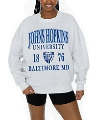 Gameday Couture Women's Ash Johns Hopkins Blue Jays Premium Fleece Pullover Sweatshirt