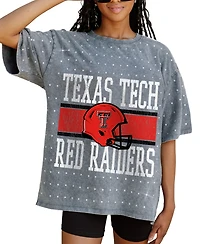 Gameday Couture Women's Gray Texas Tech Red Raiders On the Ball Oversized T-Shirt