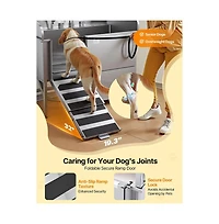 Ruie 61 inch Stainless Steel Dog Washing Station Foldable Ramp Door 440 lb