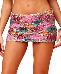 Edikted Women's Retro Barbie Sequin Micro Skort