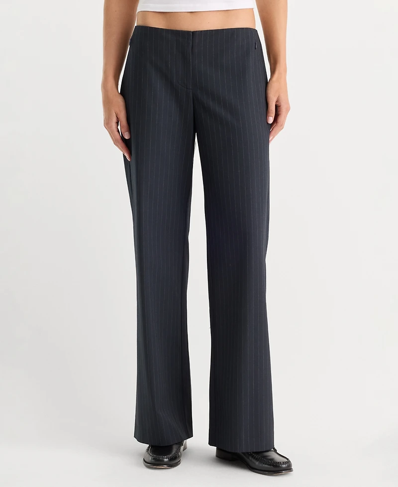 Good American Women's Low-Rise Wide-Leg Trousers