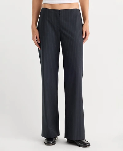Good American Women's Low-Rise Wide-Leg Trousers